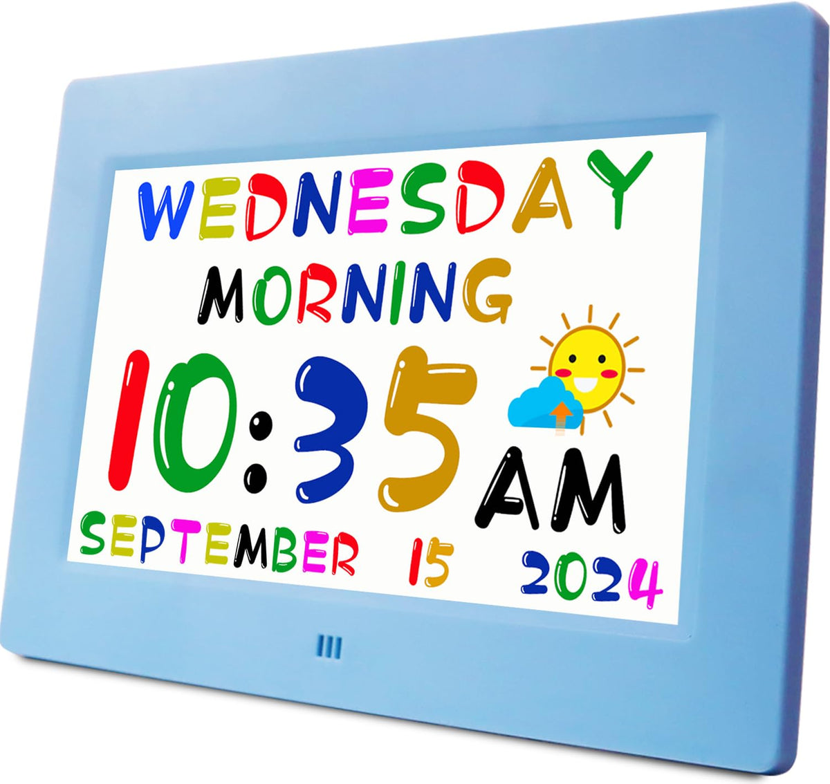 MASSII Digital Teaching Clock Talking Time, 24 Alarms Custom Reminders, Checklist to-Do List, Auto DST & Calendar Display, Sleep Trainer, Easy to Use for Kids Birthday Gift- White with Remote