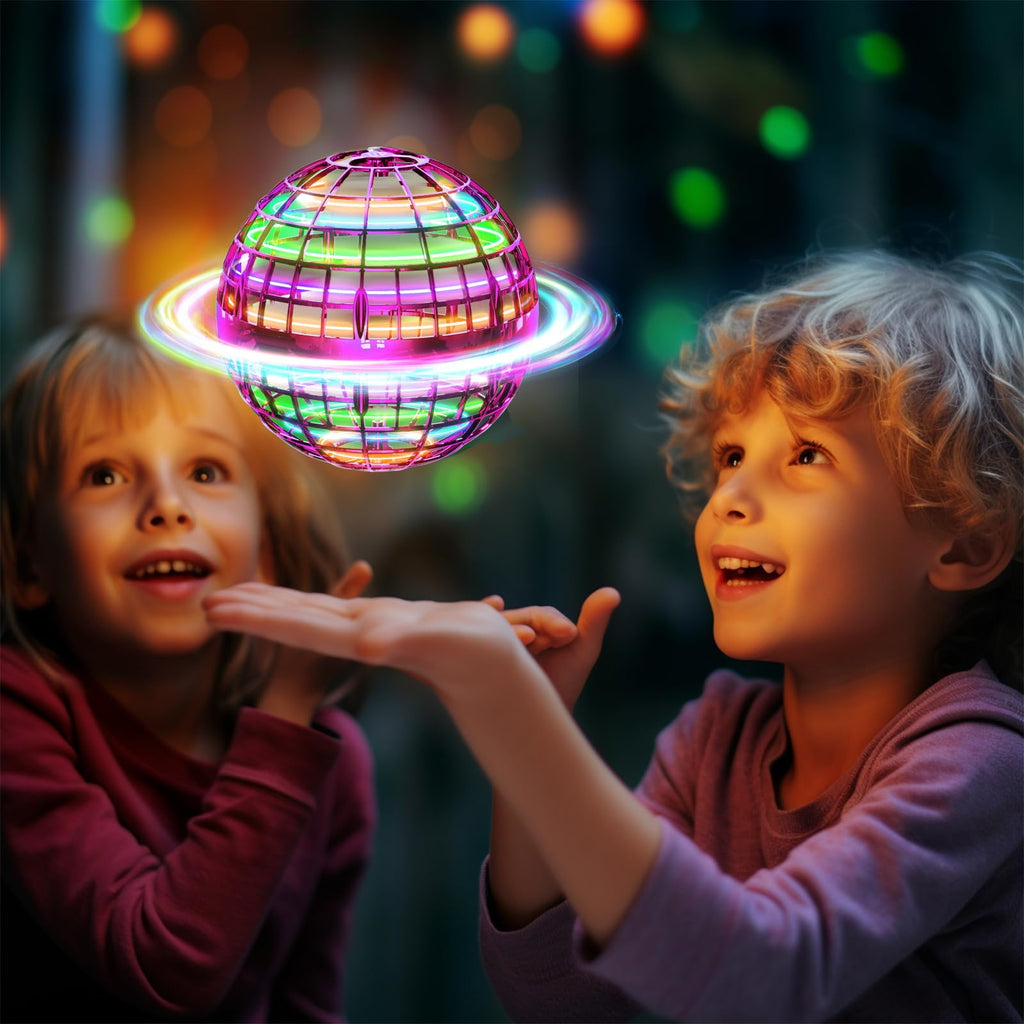 Ivtivfu Flying Orb Ball (Blue, 2026 Upgraded) with Dazzling Lights, Magic Hover Spinner, Cool Boomerang Drone, Floating Cosmic Globe, Kids Toys Gifts for 6 7 8 9 10 Year Old Boys Girls