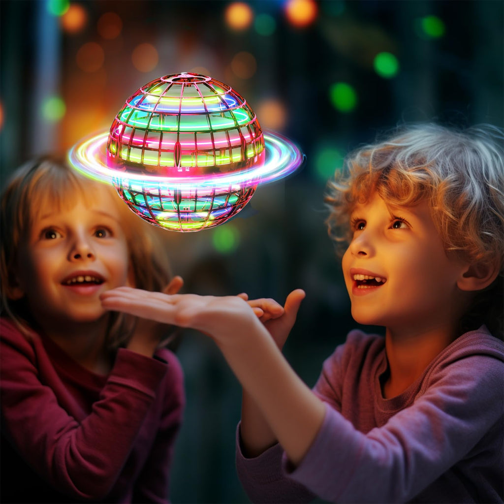 Ivtivfu Flying Orb Ball (Blue, 2026 Upgraded) with Dazzling Lights, Magic Hover Spinner, Cool Boomerang Drone, Floating Cosmic Globe, Kids Toys Gifts for 6 7 8 9 10 Year Old Boys Girls