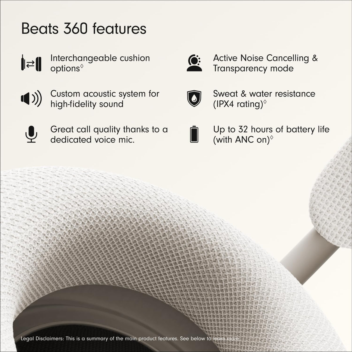 Beats 360 — Over-Ear Headphones with Interchangeable Cushions, Sweat & Water Resistance and Noise Cancellation — Create a Bundle