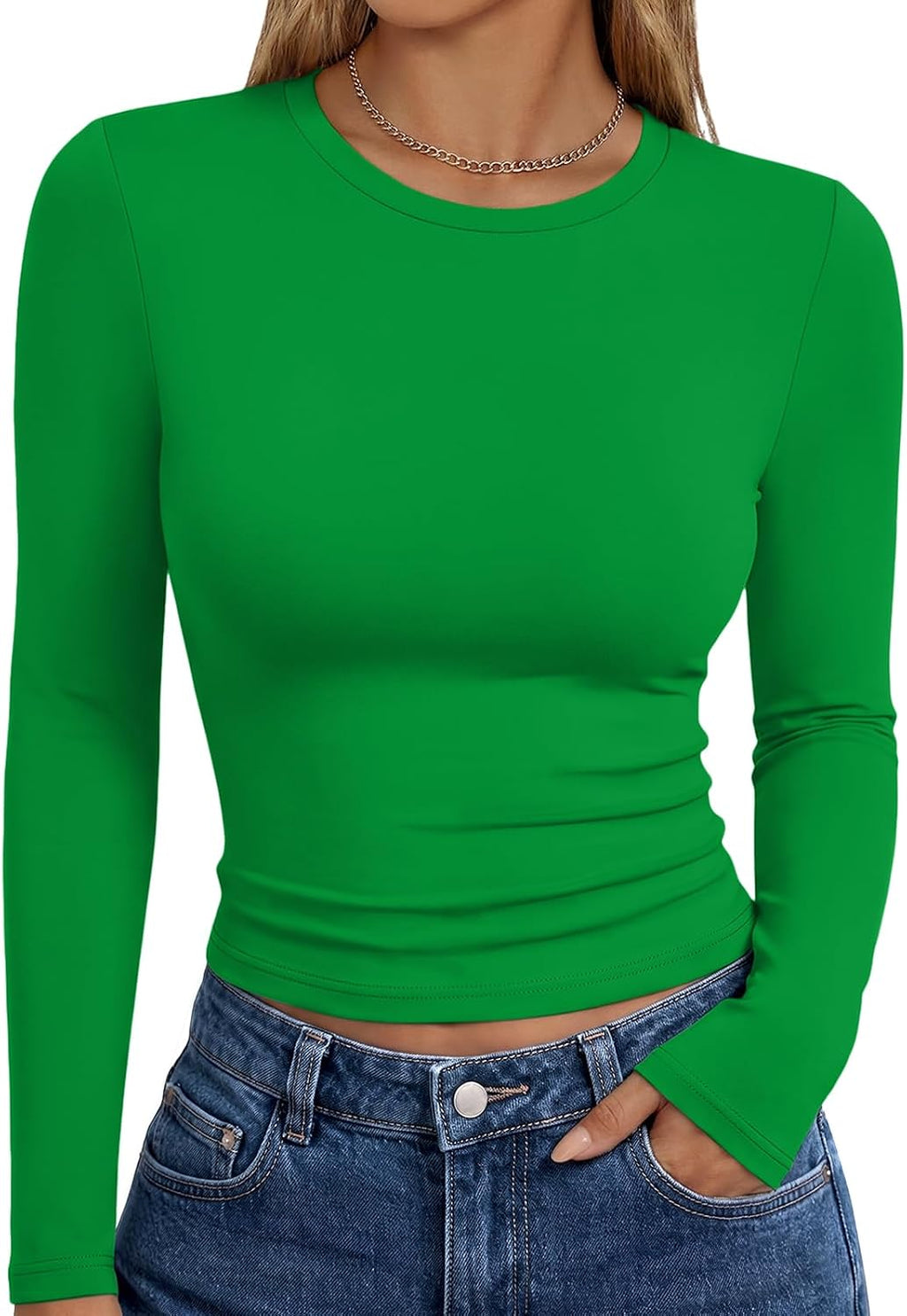 Trendy Queen Womens Long Sleeve T Shirts Fall Fashion Basic Y2K Tops 2026