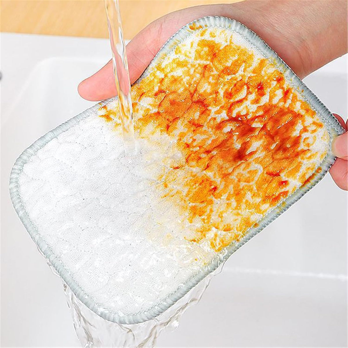Multipurpose Wire Dishwashing Rags for Wet and Dry, Reusable Wire Miracle Cleaning Cloths, Round Wire Washing Cloth, Non Scratch Wire Dishcloth for Kitchen, Sinks, Pots, Pans (5PCS)