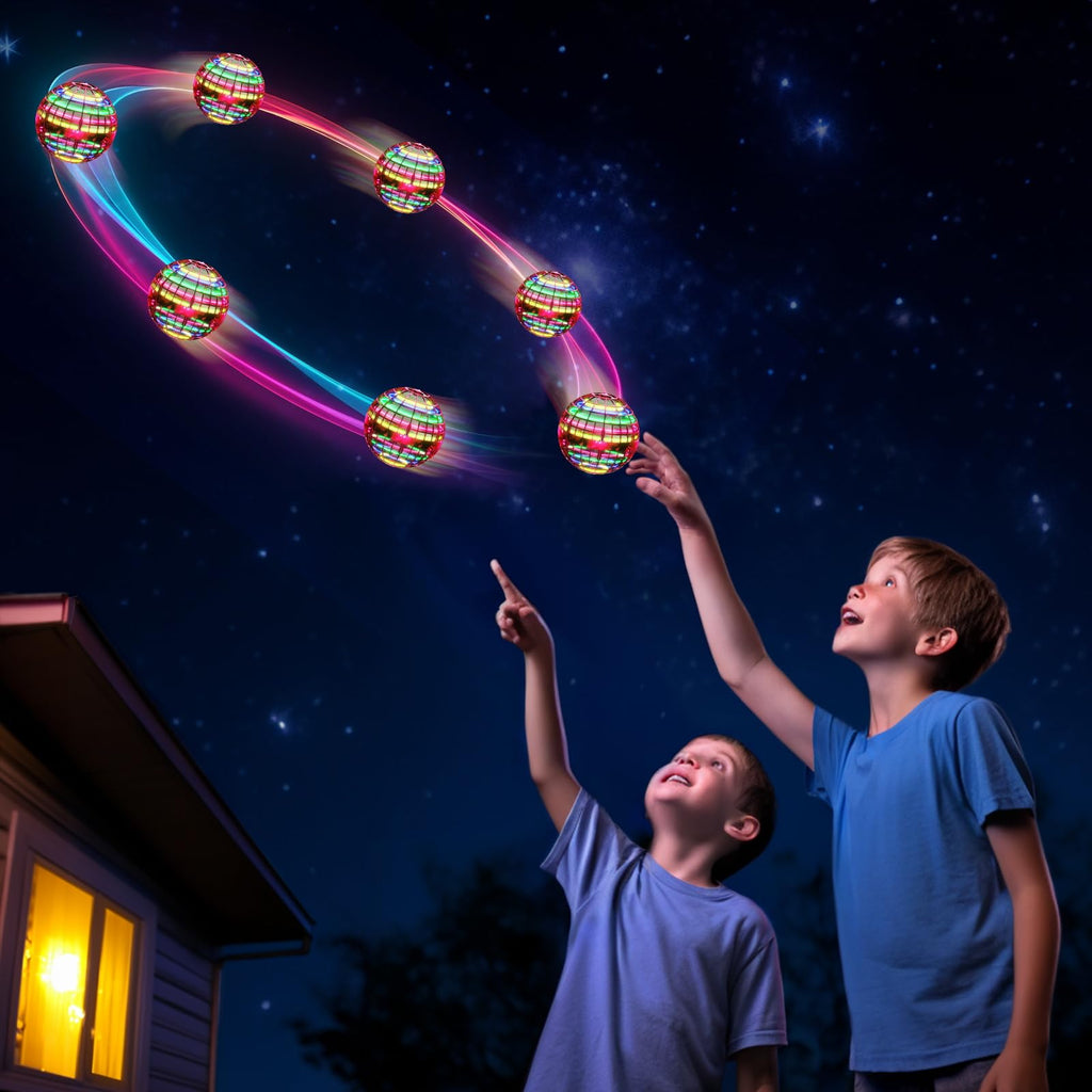 Ivtivfu Flying Orb Ball (Blue, 2026 Upgraded) with Dazzling Lights, Magic Hover Spinner, Cool Boomerang Drone, Floating Cosmic Globe, Kids Toys Gifts for 6 7 8 9 10 Year Old Boys Girls