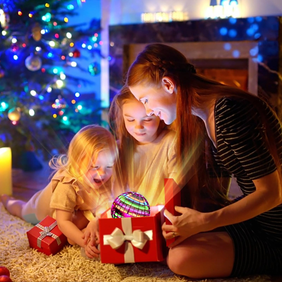 Ivtivfu Flying Orb Ball (Blue, 2026 Upgraded) with Dazzling Lights, Magic Hover Spinner, Cool Boomerang Drone, Floating Cosmic Globe, Kids Toys Gifts for 6 7 8 9 10 Year Old Boys Girls