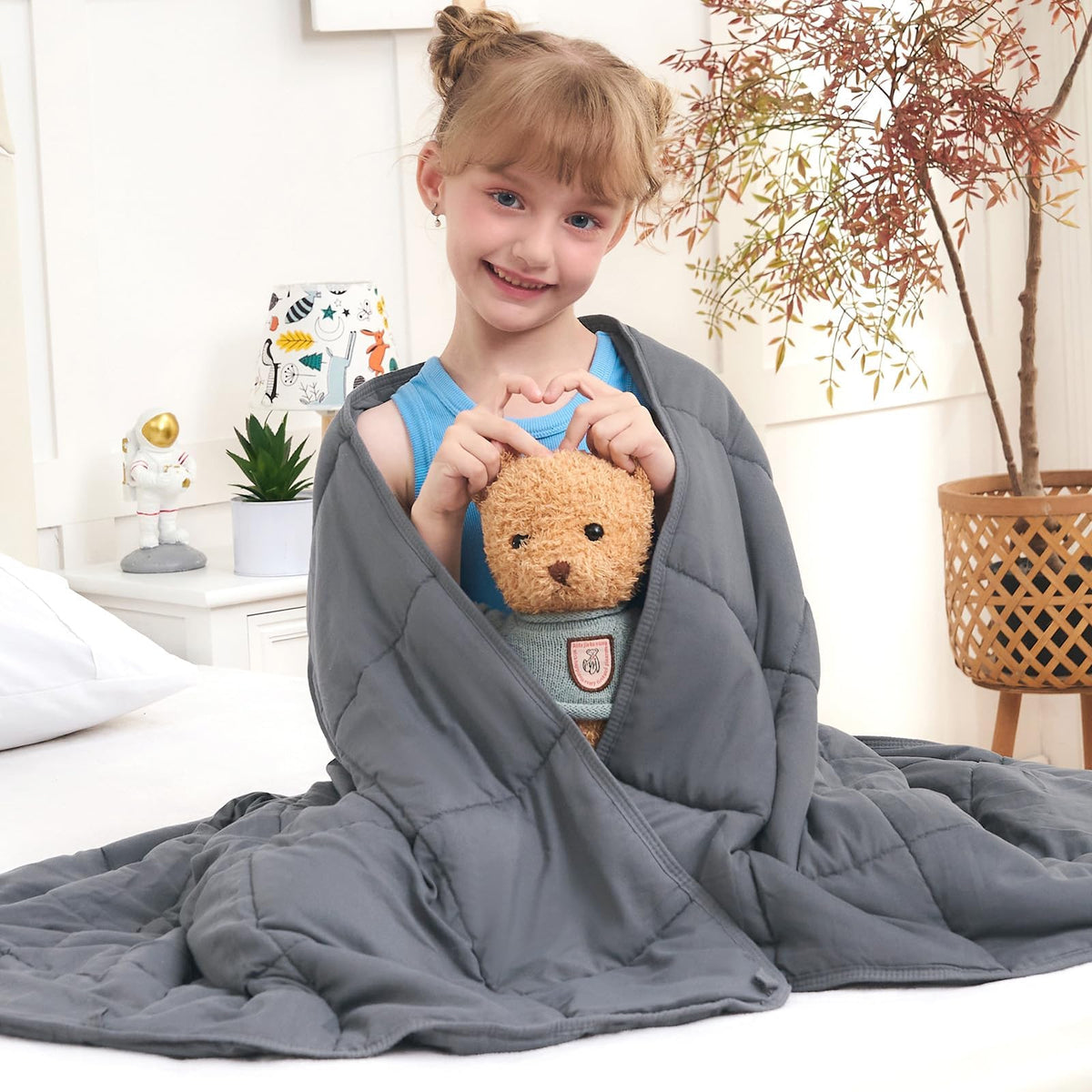 Weighted Blanket for Adults 20lbs, 48"x72", Twin Full Size Cooling Heavy Throw Blanket for 180-220lbs, Microfiber Soft Big Blankets Weighted Comforter, Grey