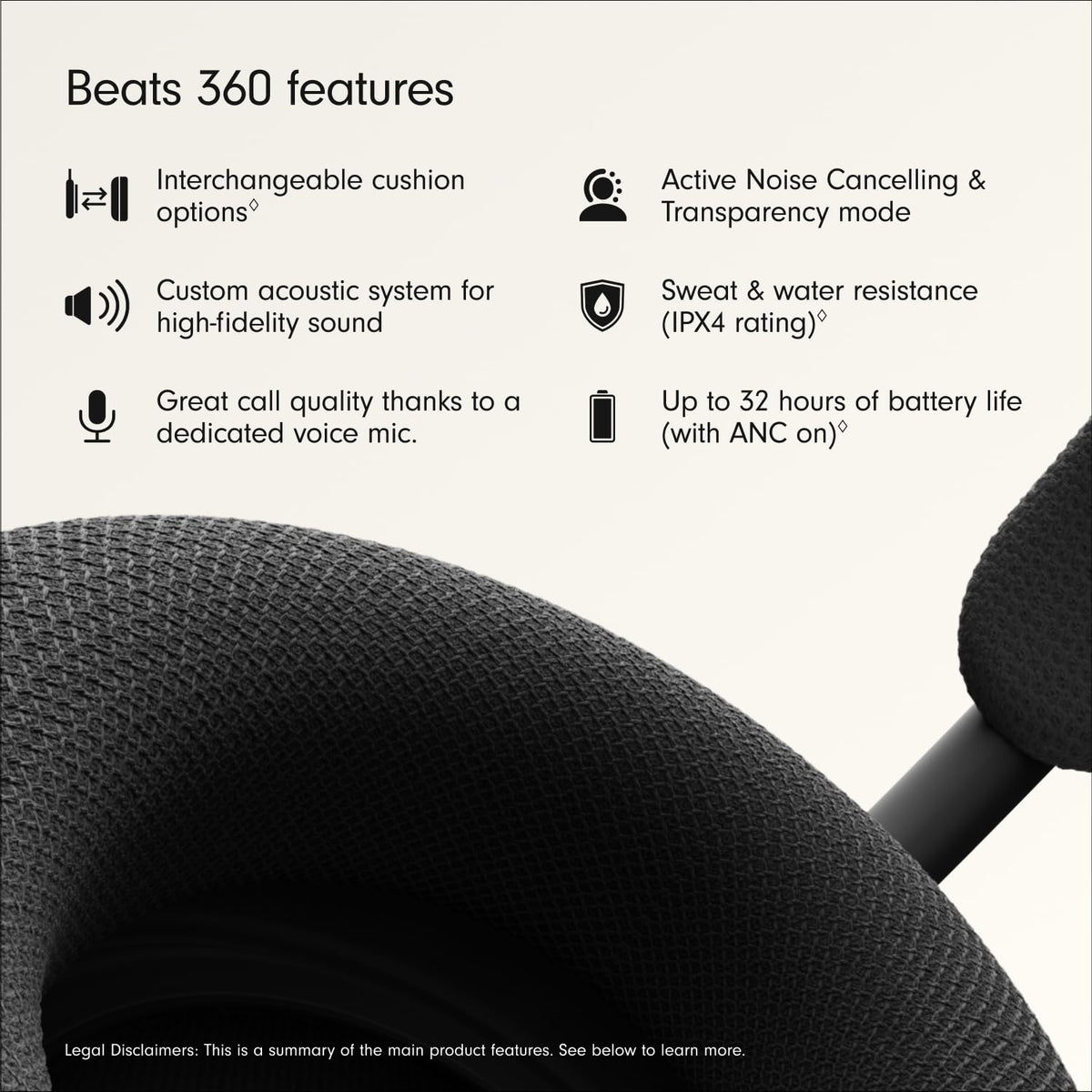 Beats 360 — Over-Ear Headphones with Interchangeable Cushions, Sweat & Water Resistance and Noise Cancellation — Create a Bundle