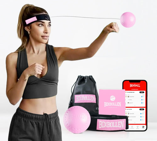 Boxbollen® Boxing Reflex Ball - Celebrity-Endorsed Home Workout Game - App-Connected Punch Counter - Hand Eye Coordination Training Ball - Christmas Gift for Boxers, All Ages - Stocking Stuffer